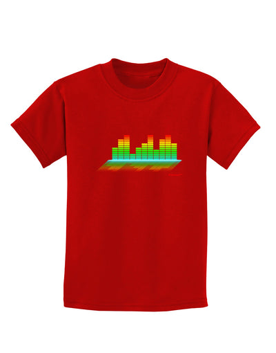 Equalizer Bars Design Childrens Dark T-Shirt by TooLoud-Childrens T-Shirt-TooLoud-Red-X-Small-Davson Sales