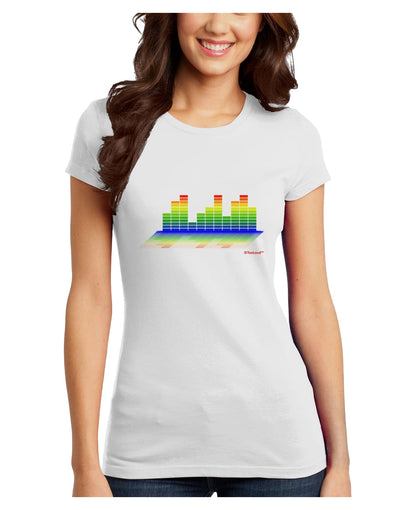 Equalizer Bars Design Juniors T-Shirt by TooLoud-Womens Juniors T-Shirt-TooLoud-White-Juniors Fitted X-Small-Davson Sales