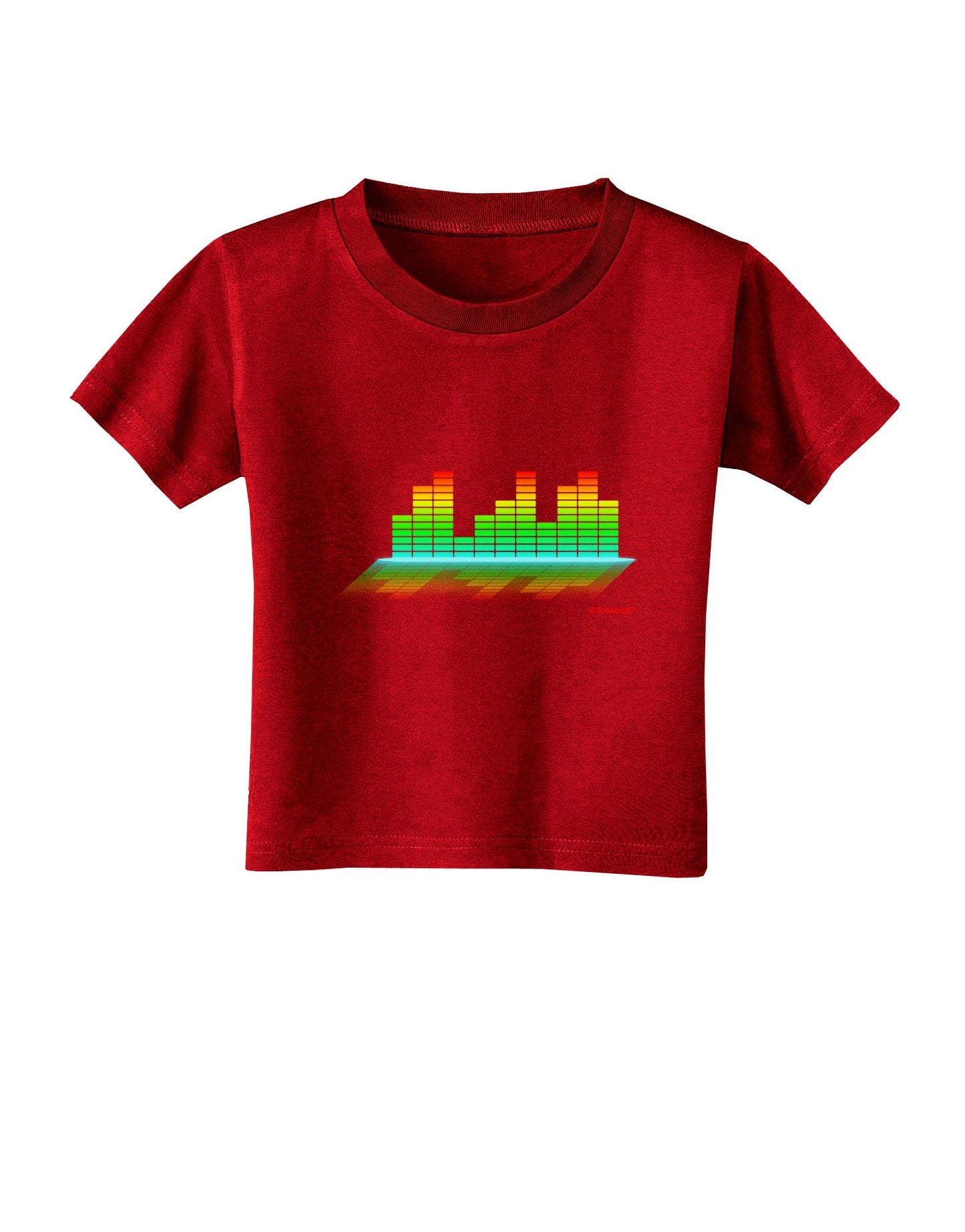 Equalizer Bars Design Toddler T-Shirt Dark by TooLoud-Toddler T-Shirt-TooLoud-Red-2T-Davson Sales
