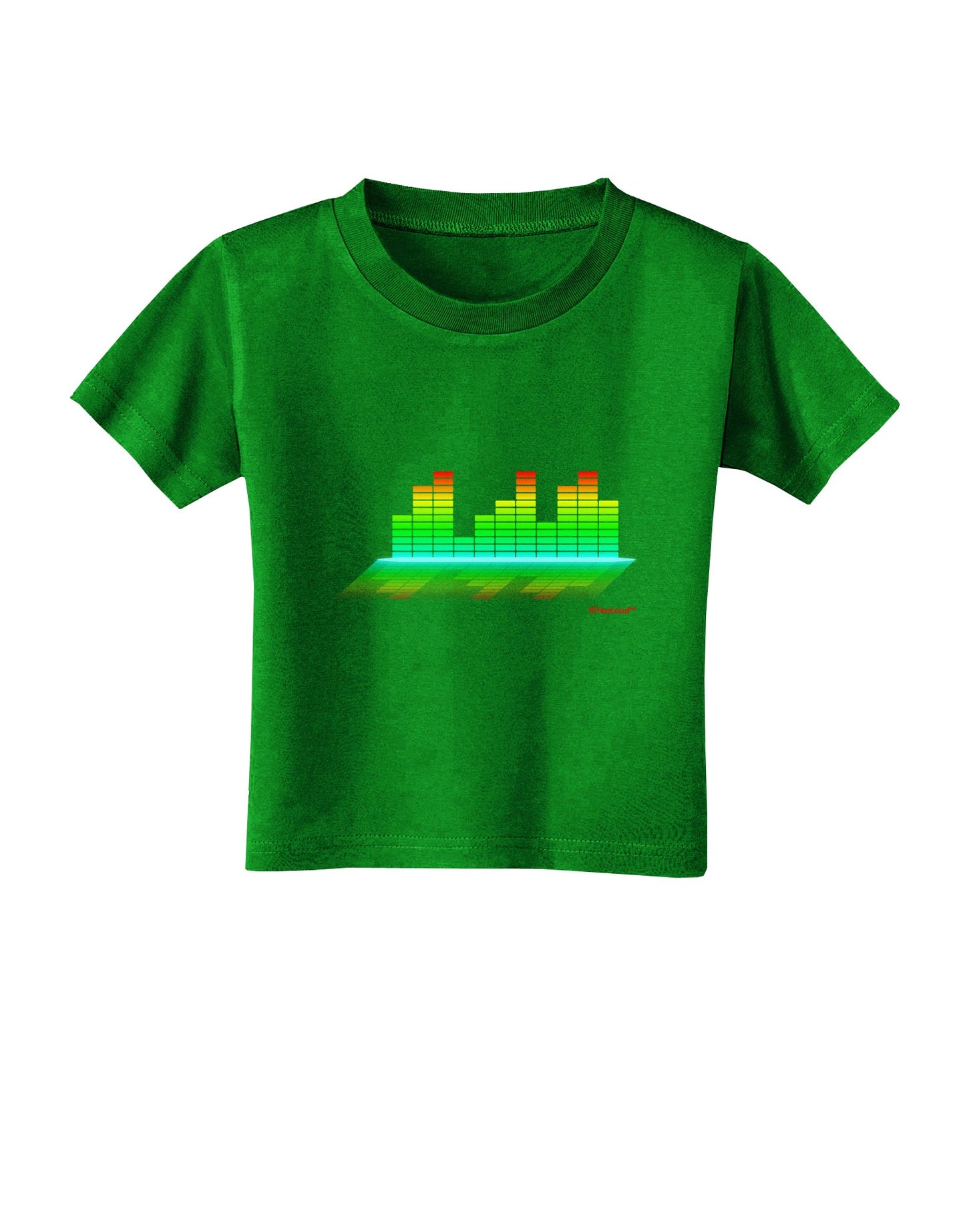 Equalizer Bars Design Toddler T-Shirt Dark by TooLoud-Toddler T-Shirt-TooLoud-Clover-Green-2T-Davson Sales