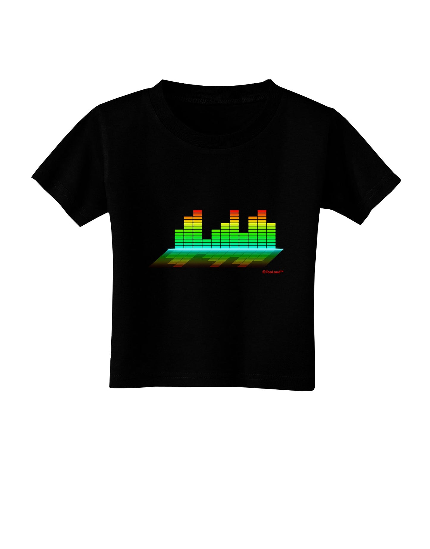 Equalizer Bars Design Toddler T-Shirt Dark by TooLoud-Toddler T-Shirt-TooLoud-Black-2T-Davson Sales