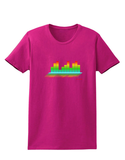 Equalizer Bars Design Womens Dark T-Shirt by TooLoud-Womens T-Shirt-TooLoud-Hot-Pink-Small-Davson Sales