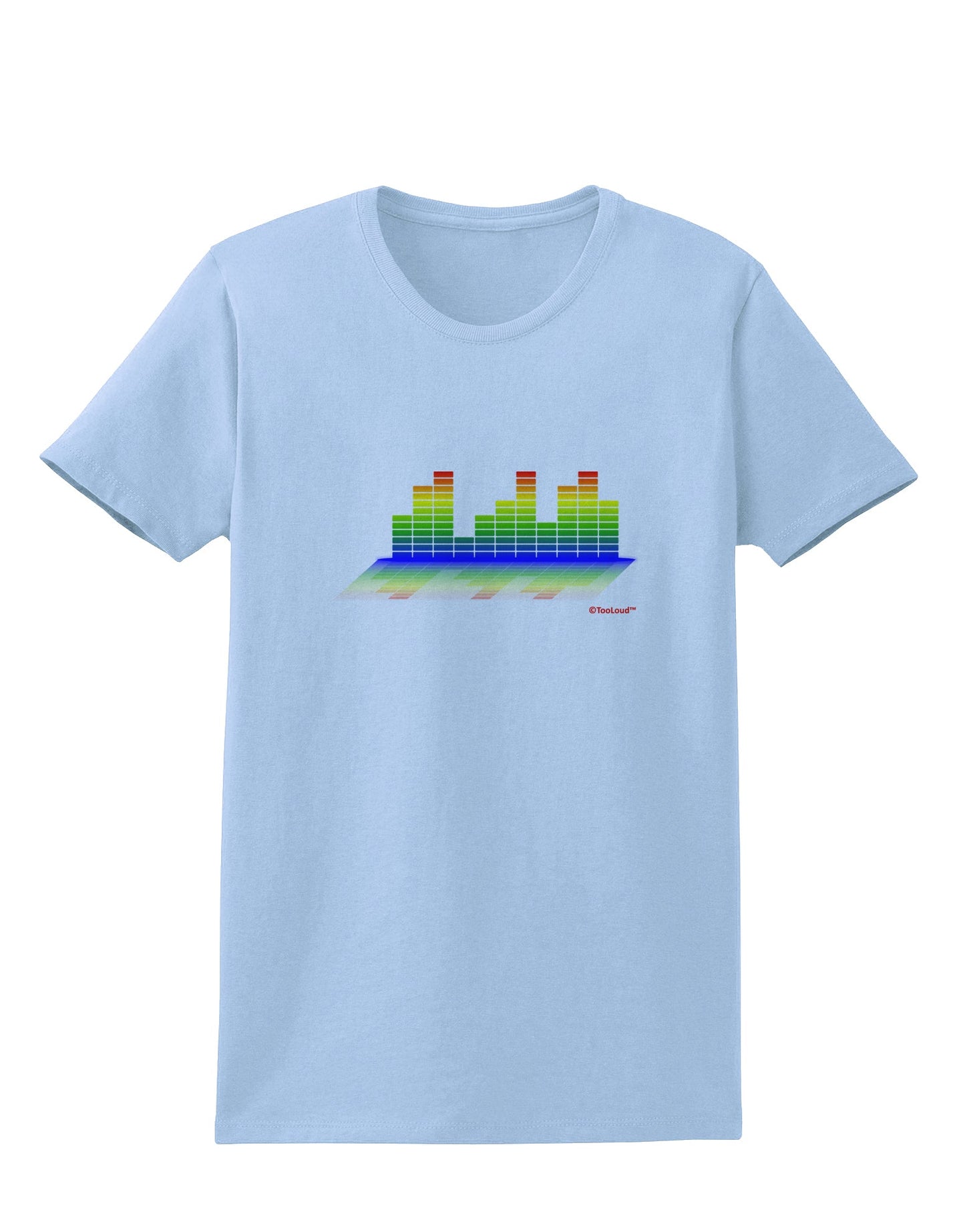 Equalizer Bars Design Womens T-Shirt by TooLoud-Womens T-Shirt-TooLoud-Light-Blue-X-Small-Davson Sales