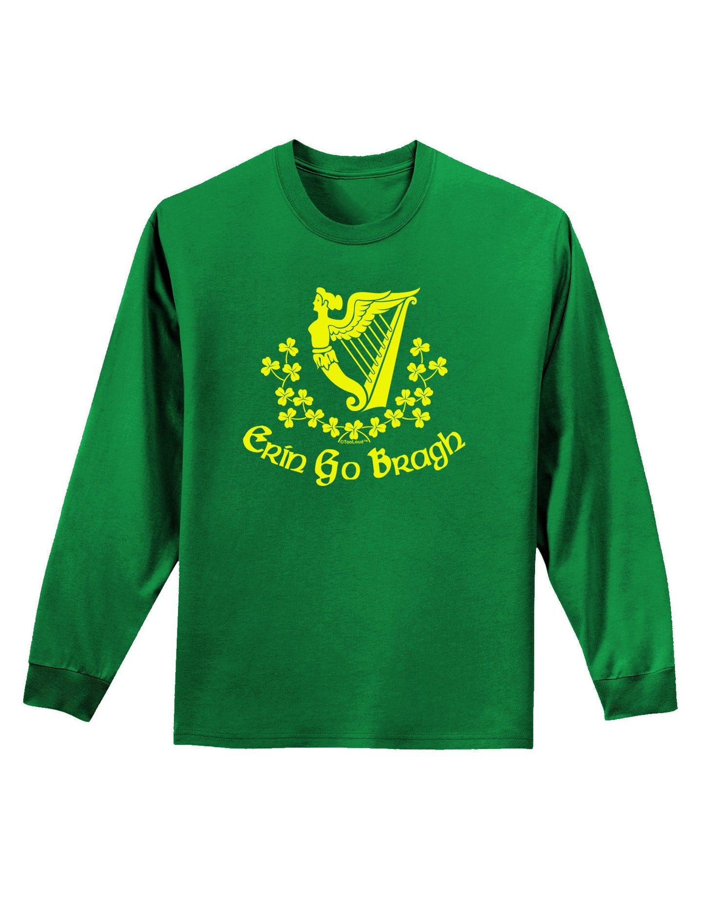 Erin Go Bragh Ireland Forever Adult Long Sleeve Dark T-Shirt-TooLoud-Kelly-Green-Small-Davson Sales
