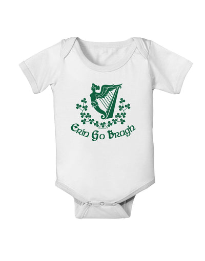 Erin Go Bragh Ireland Forever Baby Romper Bodysuit-Baby Romper-TooLoud-White-06-Months-Davson Sales