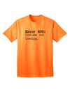 Error 404 Costume Adult T-Shirt-Mens T-Shirt-TooLoud-Neon-Orange-Small-Davson Sales