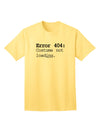 Error 404 Costume Adult T-Shirt-Mens T-Shirt-TooLoud-Yellow-Small-Davson Sales