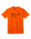 Error 404 Costume Adult T-Shirt-Mens T-Shirt-TooLoud-Orange-Small-Davson Sales
