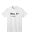 Error 404 Costume Adult T-Shirt-Mens T-Shirt-TooLoud-White-Small-Davson Sales