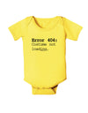 Error 404 Costume Baby Romper Bodysuit-Baby Romper-TooLoud-Yellow-06-Months-Davson Sales