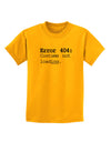 Error 404 Costume Childrens T-Shirt-Childrens T-Shirt-TooLoud-Gold-X-Small-Davson Sales