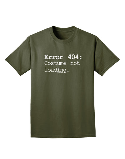 Error 404 Costume Distressed Adult Dark T-Shirt-Mens T-Shirt-TooLoud-Military-Green-Small-Davson Sales