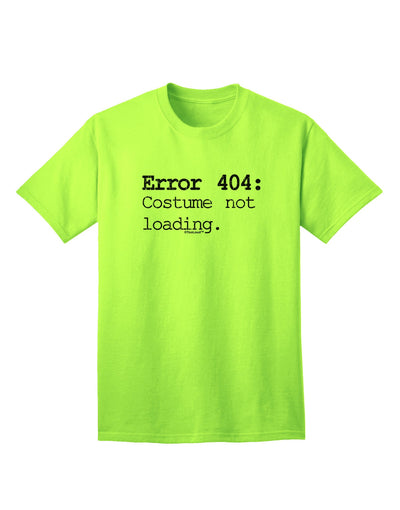 Error 404 Costume Distressed Adult T-Shirt-Mens T-Shirt-TooLoud-Neon-Green-Small-Davson Sales