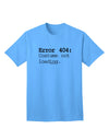 Error 404 Costume Distressed Adult T-Shirt-Mens T-Shirt-TooLoud-Aquatic-Blue-Small-Davson Sales