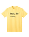 Error 404 Costume Distressed Adult T-Shirt-Mens T-Shirt-TooLoud-Yellow-Small-Davson Sales