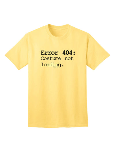 Error 404 Costume Distressed Adult T-Shirt-Mens T-Shirt-TooLoud-Yellow-Small-Davson Sales