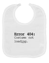 Error 404 Costume Distressed Baby Bib