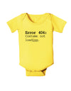 Error 404 Costume Distressed Baby Romper Bodysuit-Baby Romper-TooLoud-Yellow-06-Months-Davson Sales