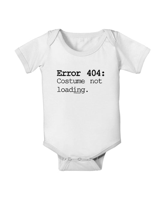 Error 404 Costume Distressed Baby Romper Bodysuit-Baby Romper-TooLoud-White-06-Months-Davson Sales