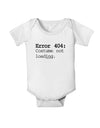 Error 404 Costume Distressed Baby Romper Bodysuit-Baby Romper-TooLoud-White-06-Months-Davson Sales