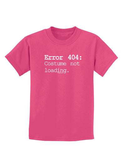 Error 404 Costume Distressed Childrens Dark T-Shirt-Childrens T-Shirt-TooLoud-Sangria-X-Small-Davson Sales