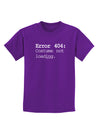 Error 404 Costume Distressed Childrens Dark T-Shirt-Childrens T-Shirt-TooLoud-Purple-X-Small-Davson Sales