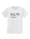 Error 404 Costume Distressed Childrens T-Shirt-Childrens T-Shirt-TooLoud-White-X-Small-Davson Sales