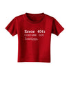 Error 404 Costume Distressed Toddler T-Shirt Dark-Toddler T-Shirt-TooLoud-Red-2T-Davson Sales