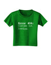 Error 404 Costume Distressed Toddler T-Shirt Dark-Toddler T-Shirt-TooLoud-Clover-Green-2T-Davson Sales