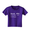 Error 404 Costume Distressed Toddler T-Shirt Dark-Toddler T-Shirt-TooLoud-Purple-2T-Davson Sales