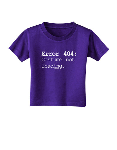 Error 404 Costume Distressed Toddler T-Shirt Dark-Toddler T-Shirt-TooLoud-Purple-2T-Davson Sales