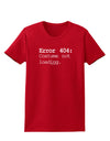 Error 404 Costume Distressed Womens Dark T-Shirt-TooLoud-Red-X-Small-Davson Sales