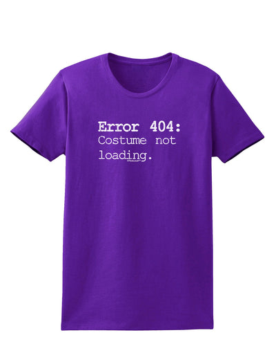 Error 404 Costume Distressed Womens Dark T-Shirt-TooLoud-Purple-X-Small-Davson Sales