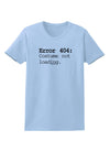 Error 404 Costume Distressed Womens T-Shirt-Womens T-Shirt-TooLoud-Light-Blue-X-Small-Davson Sales