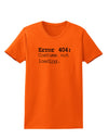 Error 404 Costume Distressed Womens T-Shirt-Womens T-Shirt-TooLoud-Orange-X-Small-Davson Sales