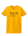 Error 404 Costume Distressed Womens T-Shirt-Womens T-Shirt-TooLoud-Gold-X-Small-Davson Sales