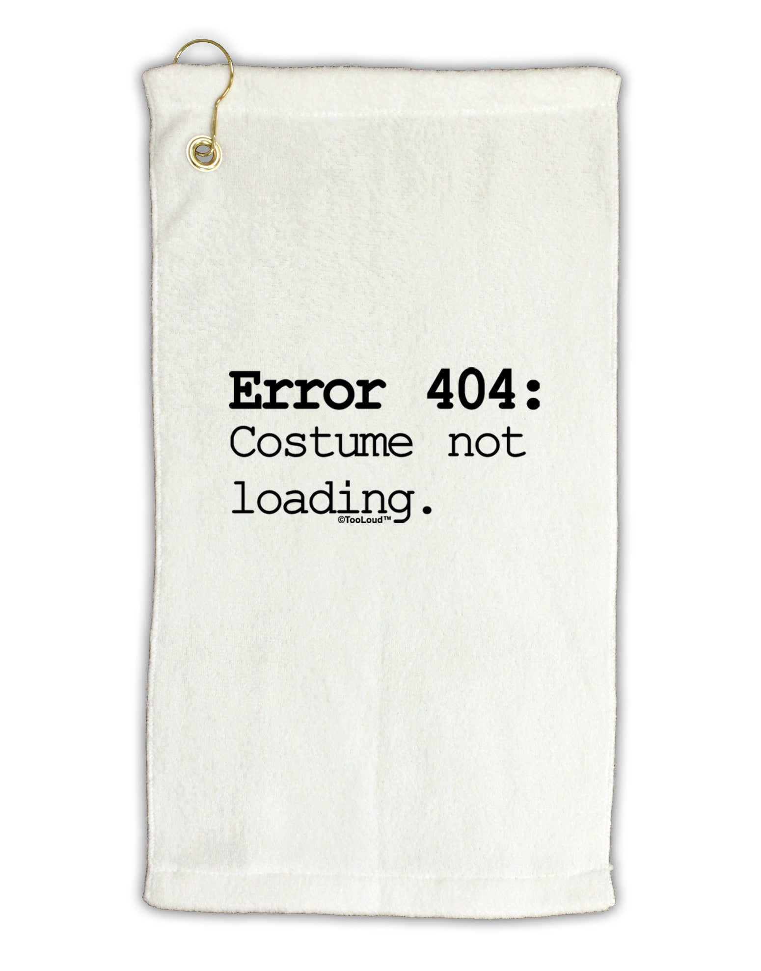 Error 404 Costume Micro Terry Gromet Golf Towel 11&#x22;x19-Golf Towel-TooLoud-White-Davson Sales