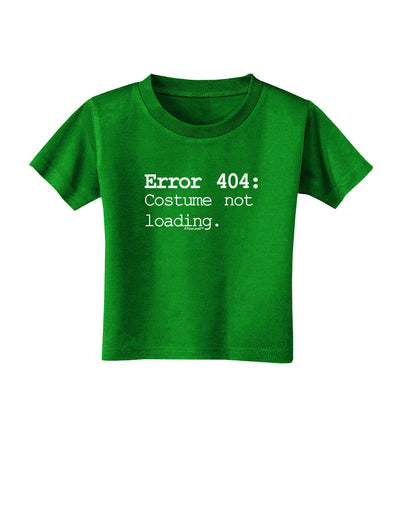 Error 404 Costume Toddler T-Shirt Dark-Toddler T-Shirt-TooLoud-Clover-Green-2T-Davson Sales