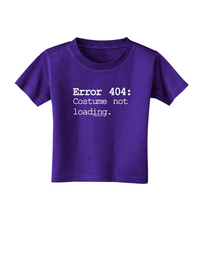 Error 404 Costume Toddler T-Shirt Dark-Toddler T-Shirt-TooLoud-Purple-2T-Davson Sales