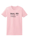 Error 404 Costume Womens T-Shirt-Womens T-Shirt-TooLoud-PalePink-X-Small-Davson Sales