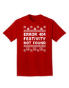 Error 404 Festivity Not Found Adult Dark T-Shirt-Mens T-Shirt-TooLoud-Red-Small-Davson Sales