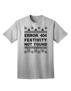 Error 404 Festivity Not Found Adult T-Shirt-Mens T-Shirt-TooLoud-AshGray-Small-Davson Sales