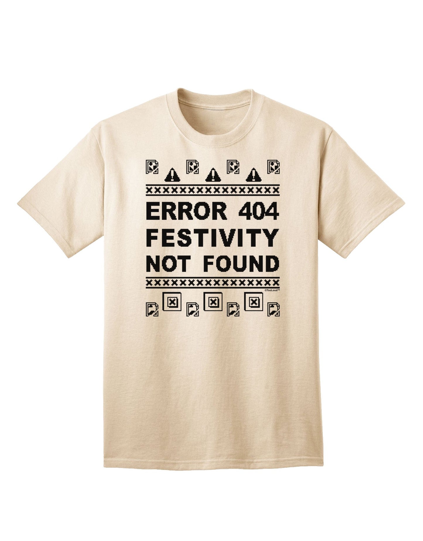 Error 404 Festivity Not Found Adult T-Shirt-Mens T-Shirt-TooLoud-Natural-Small-Davson Sales
