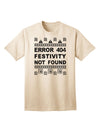 Error 404 Festivity Not Found Adult T-Shirt-Mens T-Shirt-TooLoud-Natural-Small-Davson Sales