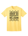 Error 404 Festivity Not Found Adult T-Shirt-Mens T-Shirt-TooLoud-Yellow-Small-Davson Sales