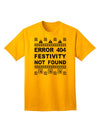 Error 404 Festivity Not Found Adult T-Shirt-Mens T-Shirt-TooLoud-Gold-Small-Davson Sales