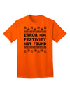 Error 404 Festivity Not Found Adult T-Shirt-Mens T-Shirt-TooLoud-Orange-Small-Davson Sales