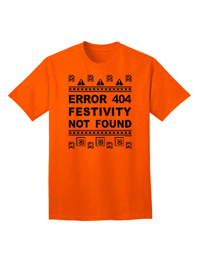 Error 404 Festivity Not Found Adult T-Shirt-Mens T-Shirt-TooLoud-Orange-Small-Davson Sales