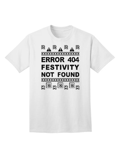 Error 404 Festivity Not Found Adult T-Shirt-Mens T-Shirt-TooLoud-White-Small-Davson Sales