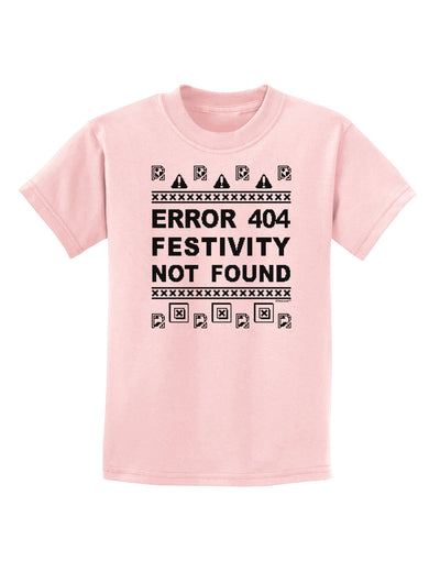 Error 404 Festivity Not Found Childrens T-Shirt-Childrens T-Shirt-TooLoud-PalePink-X-Small-Davson Sales